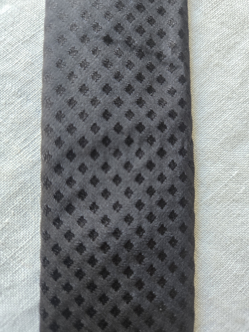 Hugo Boss Black Slim Textured Silk Tie - Picture 4 of 4